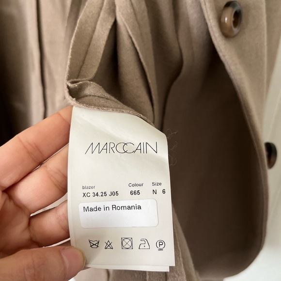 MARC CAIN Virgin Wool-Cashmere Blazer Jacket - Picture 11 of 13